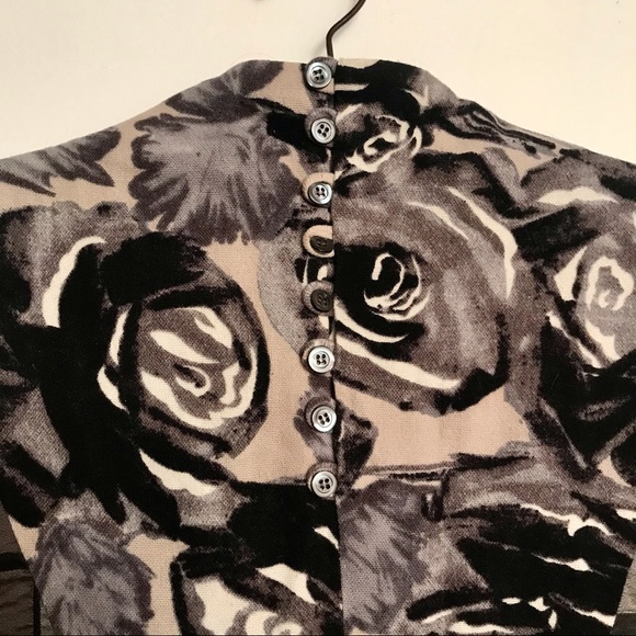 Antonio Marras Dark Floral Checkered Dress Sz 44 - Picture 11 of 15